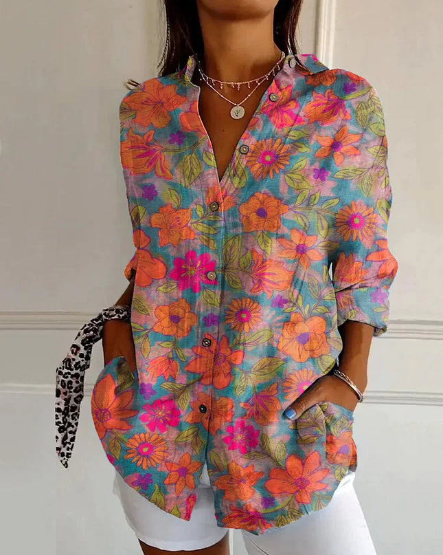 Harper | Elegant Floral Shirt & Blouse