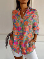 Harper | Elegant Floral Shirt & Blouse-HighTouch