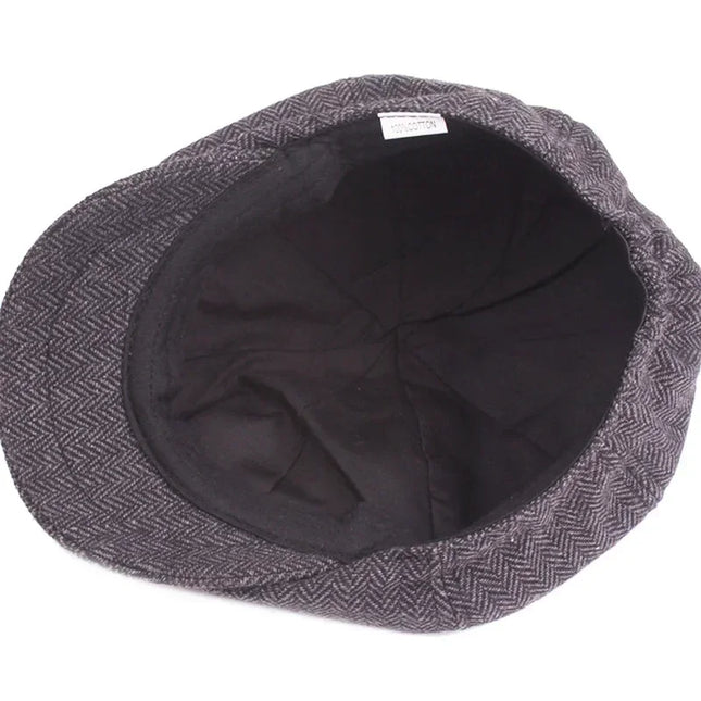 Vintage Tweed Peaky Blinders Flat Cap – Heritage Style Unisex