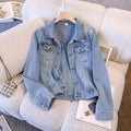 Denim Jacket For Women - Spring Autumn Korean Vintage Jean Coats.-HighTouch