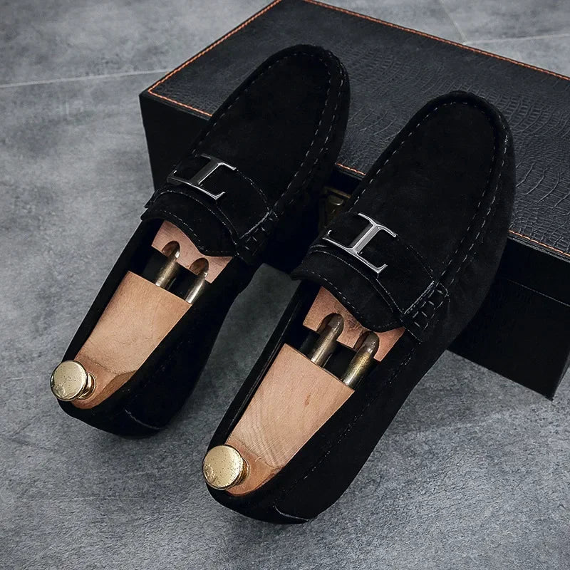 Fashion Suede Men’s Casual Loafers-HighTouch