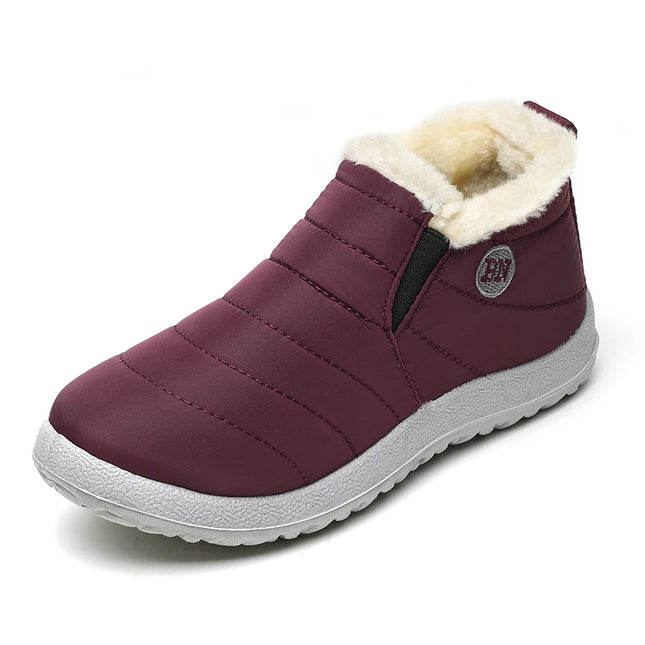 Waterproof Low‑Top Hiking Shoes for Women – Non‑Slip Warm Snow Boots