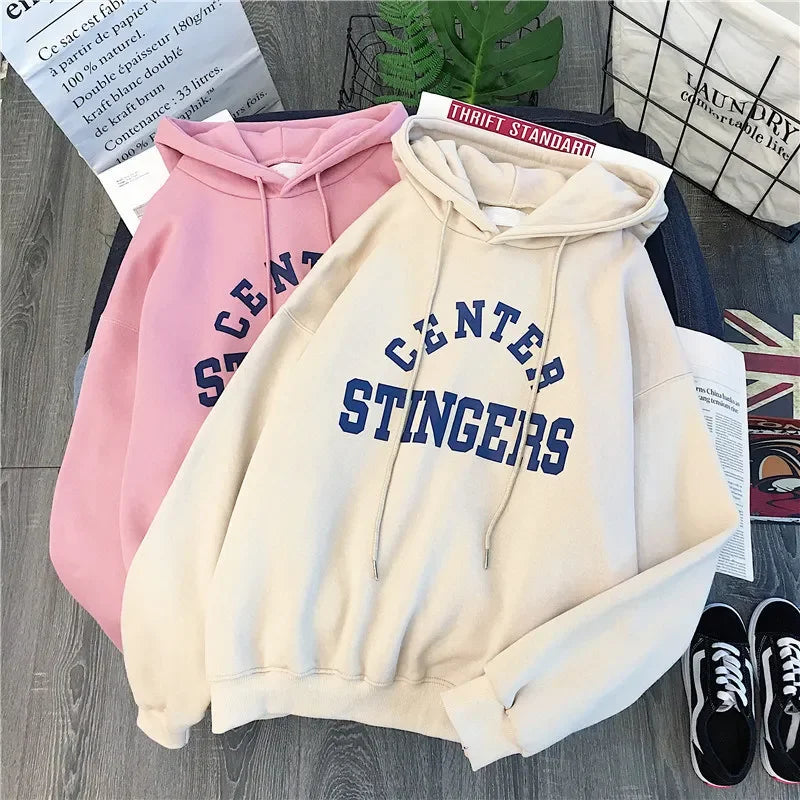 Women’s Thick Cotton Pullover Hoodie – Cozy Spring to Winter Essential