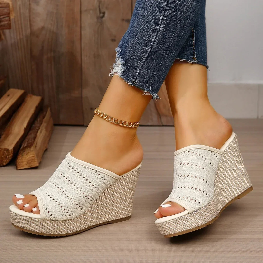 Lucia Knit Wedge Sandals - Women's Comfortable Summer Shoes