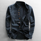 Men’s Cotton-Linen Harajuku Shirt-HighTouch