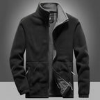 Men’s Thick Fleece Winter Jacket – Double-Pocket Hiking & Ski Outerwear-HighTouch