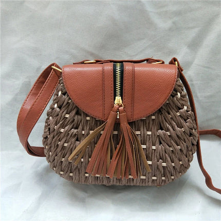 Small Fresh Straw Crossbody Bag – Lightweight Purse