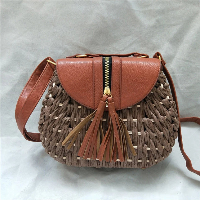 Small Fresh Straw Crossbody Bag – Lightweight Purse