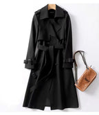 Phantasy Women’s Lace-Up British Style Trench Coat-HighTouch