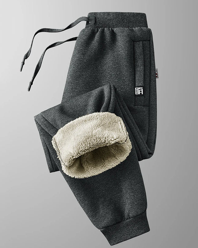 Men’s Fleece-Lined Joggers with Zip Pockets
