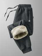 Men’s Fleece-Lined Joggers with Zip Pockets-HighTouch