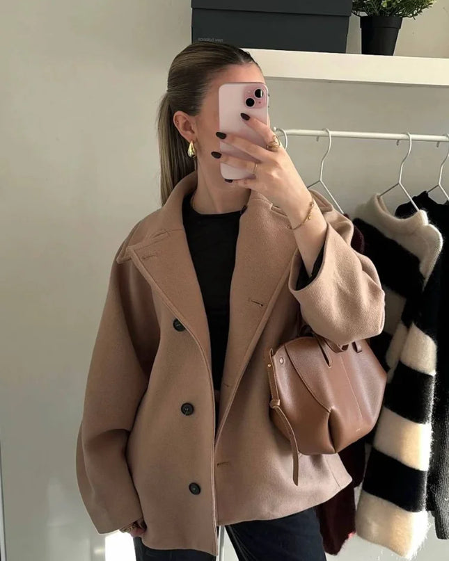 Oversized Faux Wool Winter Coat