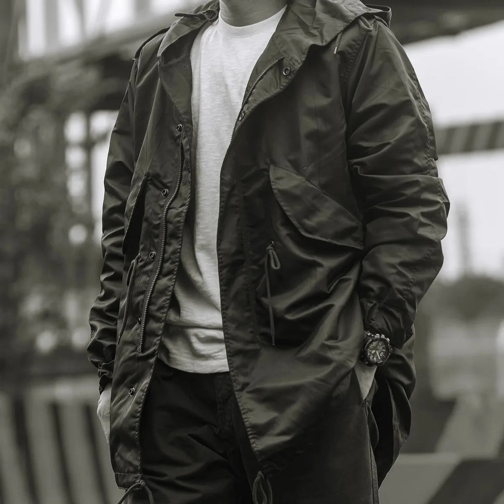 M-51 Nylon Fishtail Parka Men Jacket – Waterproof & Windbreaker-HighTouch