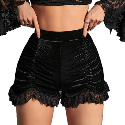 Retro-Lace Pleated Shorts for Effortless Summer Flair
