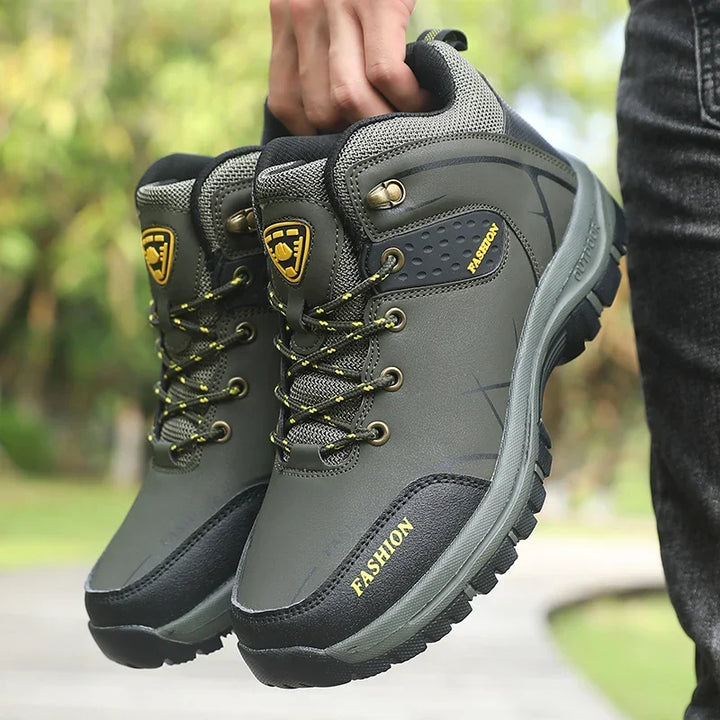 Men's Waterproof Orthopedic Hiking Boots - Arch Support Trail Shoes