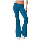 High-Waist Korean-Style Flared Yoga Pants – Autumn Fit & Everyday Com-HighTouch