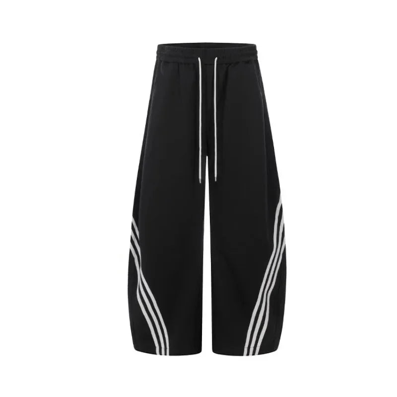 Vintage Wide-Leg Sweatpants – Loose-Fit Casual Trousers for Men-HighTouch