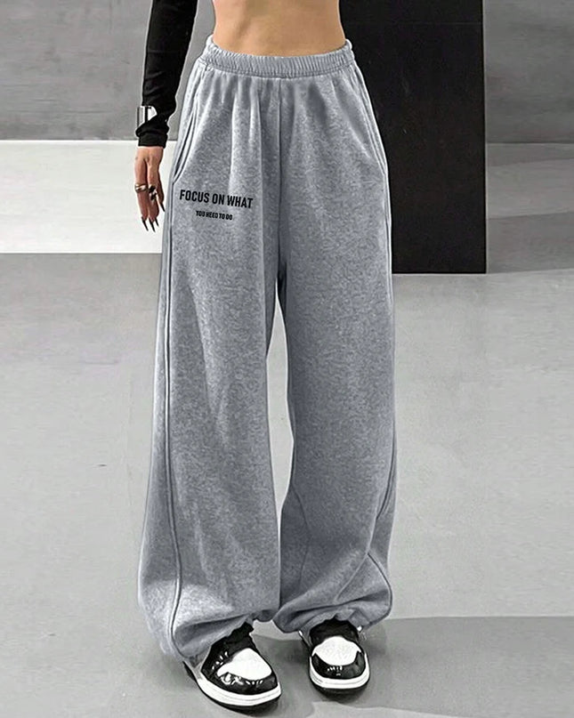 Mia Muse High-Waist Wide-Leg Pants – All‑Season Korean Casual Trousers