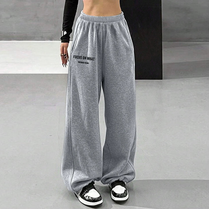 Mia Muse High-Waist Wide-Leg Pants – All‑Season Korean Casual Trousers-HighTouch