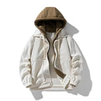 Unisex Oversized Corduroy Hoodie Jacket – Textured Winter Streetwear-HighTouch