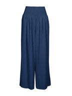 Plus-Size High-Waist Wide-Leg Cotton-Linen Pants – Retro Casual Elastic Trousers-HighTouch