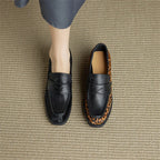 Leopard Leather Loafers-HighTouch