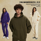 Unisex Fleece Hoodie Crew Neck Casual Pullover Sweatshirt-HighTouch