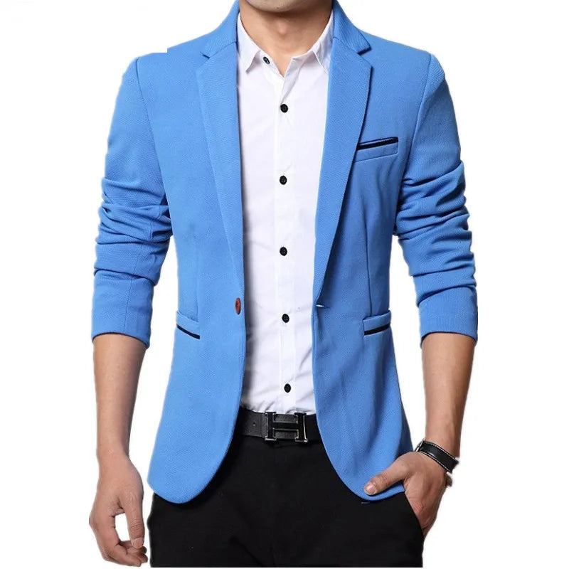 Men’s Slim-Fit Blazer – Wedding & Formal Jacket-HighTouch