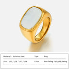 Vintage Shell Statement Ring-HighTouch