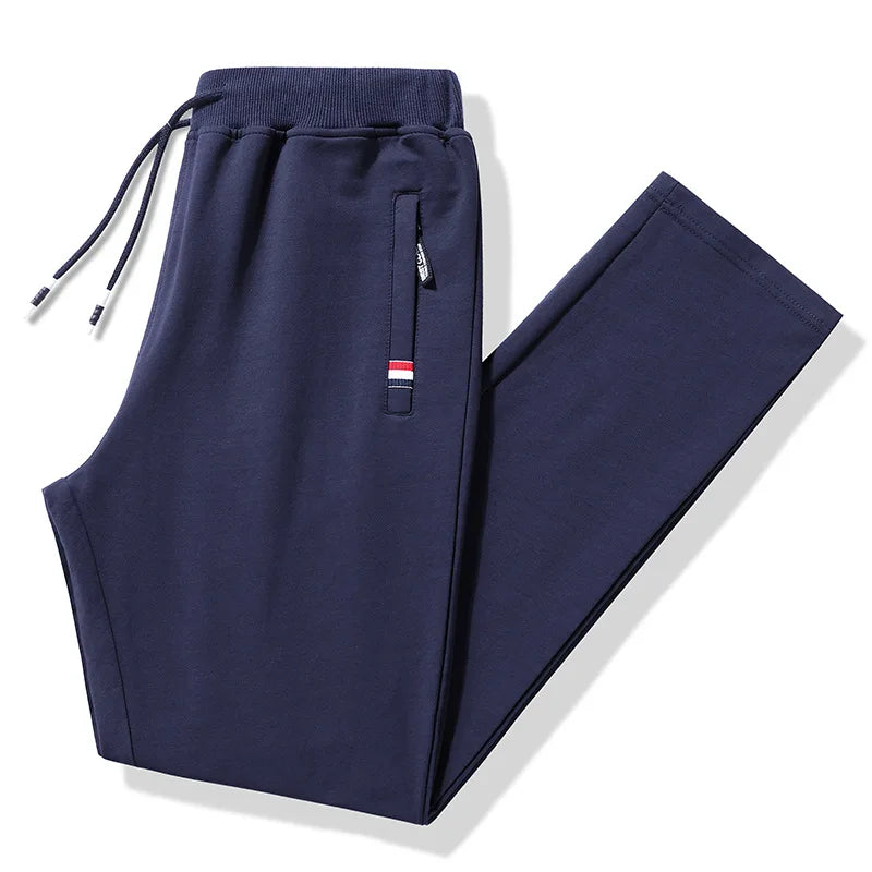 Plus Size Men’s Loose Fit Cotton Jogger Track Pants-HighTouch
