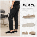 Men’s Frosted Suede Loafers – Lightweight Non-Slip Comfort Shoes-HighTouch