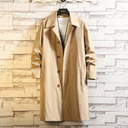 Oversized Monochrome Long Windbreaker Men's Jacket-HighTouch