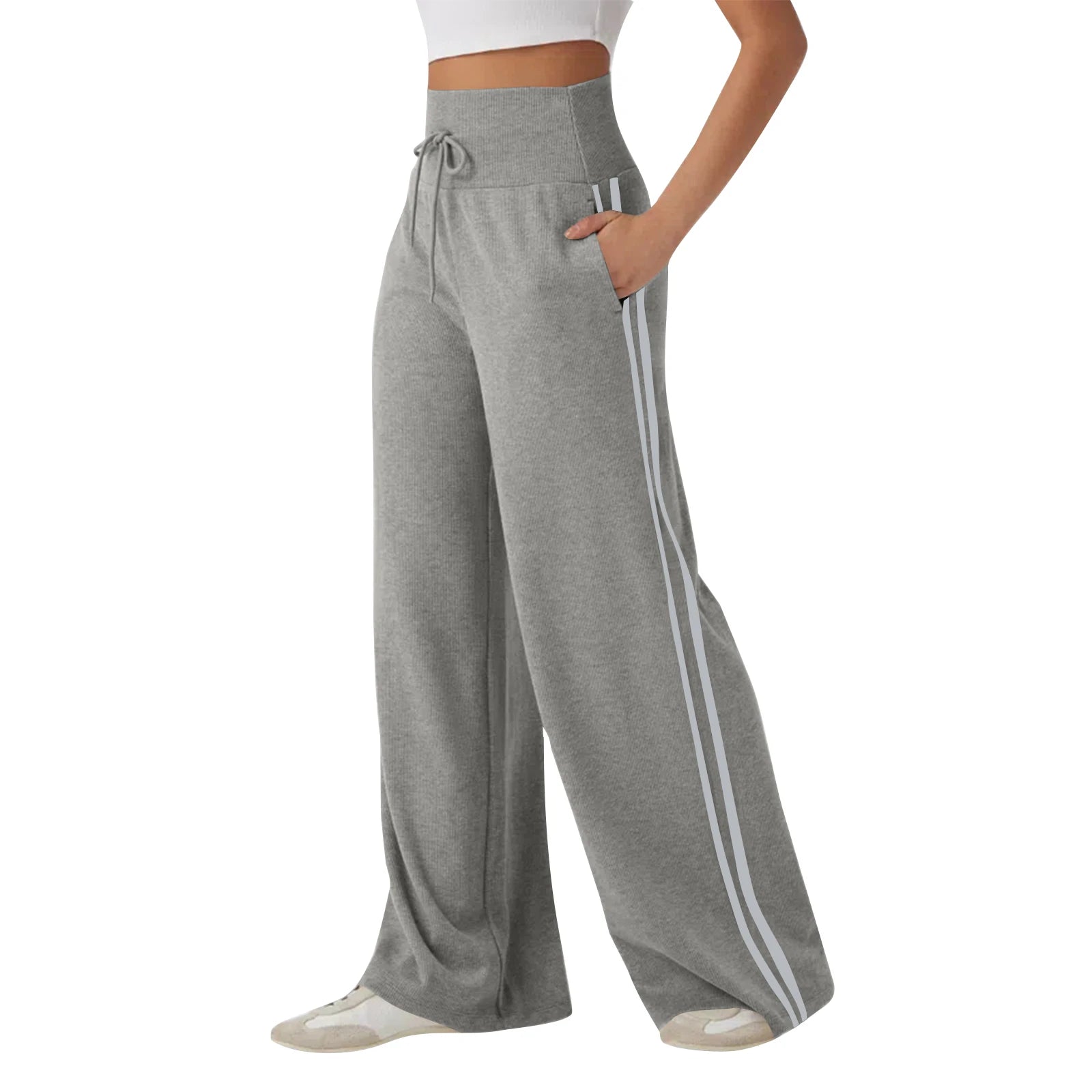 Women’s High-Waisted Wide-Leg Sports Pants
