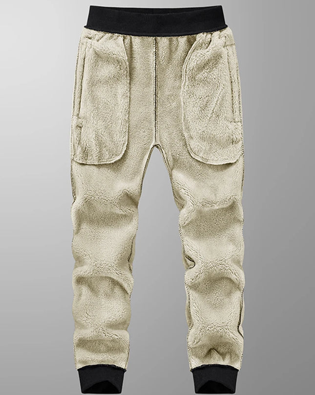 Men’s Fleece-Lined Joggers with Zip Pockets