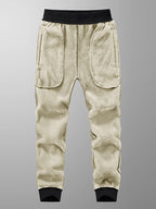 Men’s Fleece-Lined Joggers with Zip Pockets-HighTouch