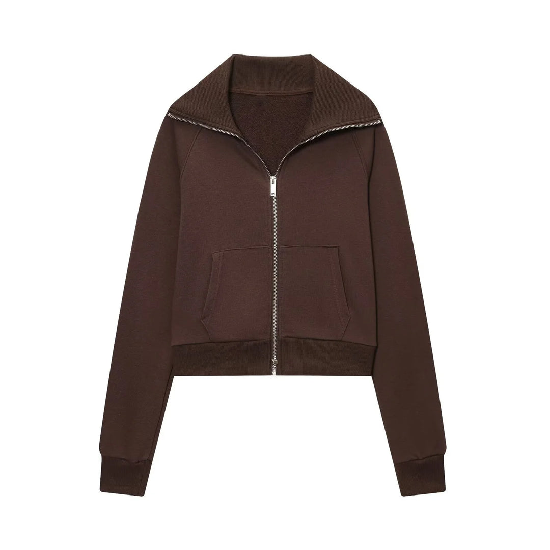Women’s Fleece Jacket & High-Waisted Flared Pants – Autumn Set-HighTouch