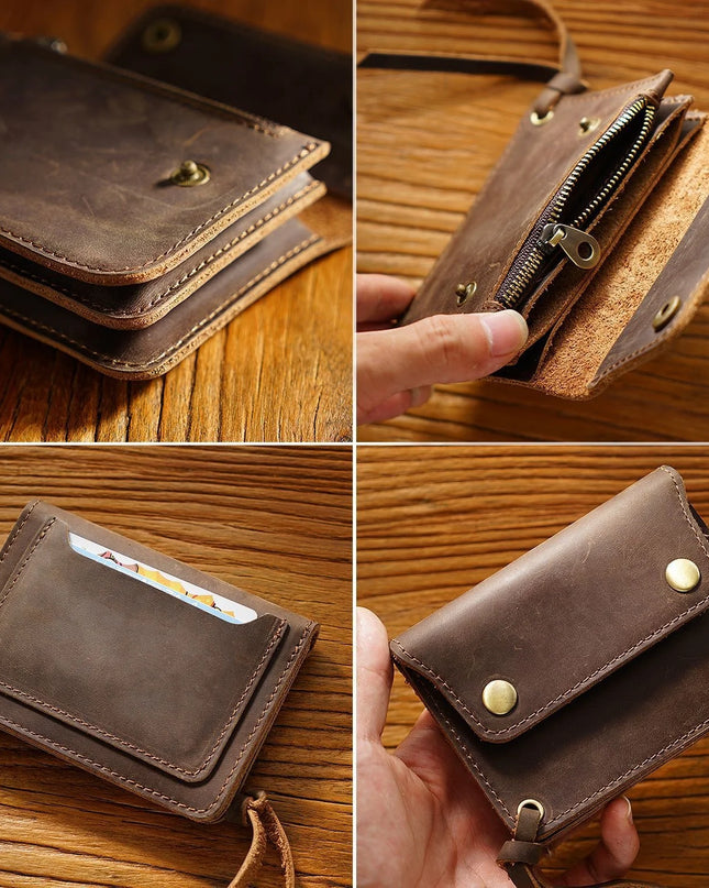 Vintage Cowhide Leather Wallet