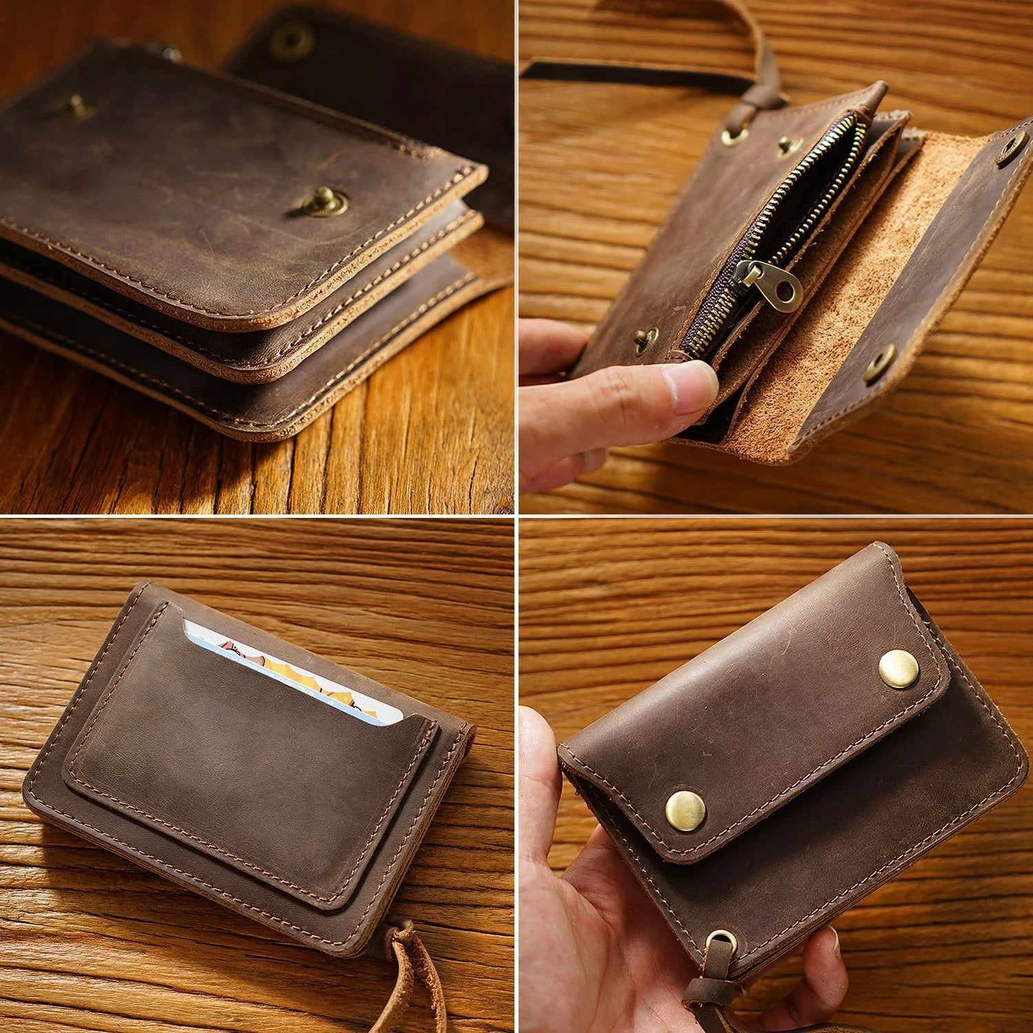 Vintage Cowhide Leather Wallet