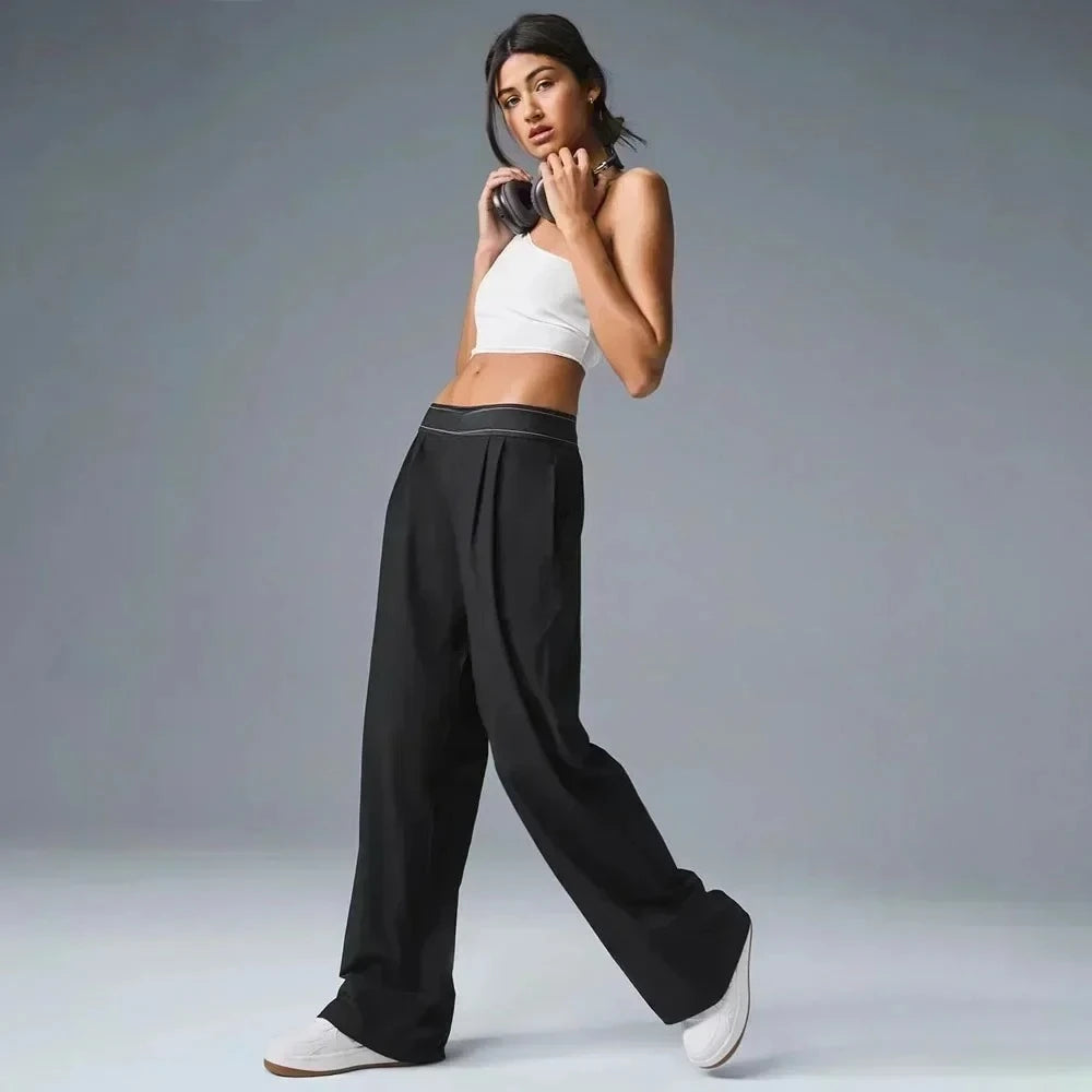 Premium Straight-Leg Quick-Dry Yoga & Sports Pants for Women-HighTouch