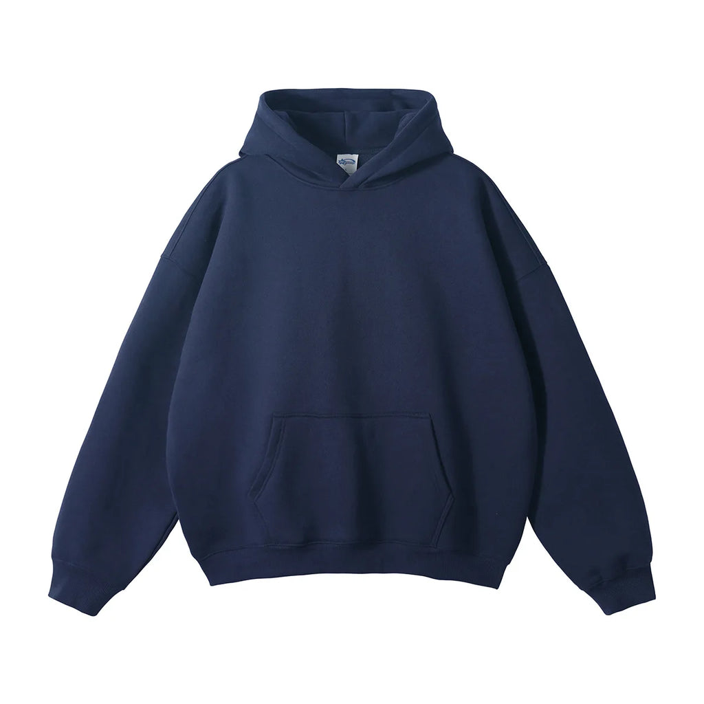 Unisex Fleece Hoodie Crew Neck Casual Pullover Sweatshirt-HighTouch