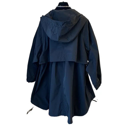 Loose Fit Hooded Trench Jacket Women