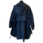 Loose Fit Hooded Trench Jacket Women-HighTouch
