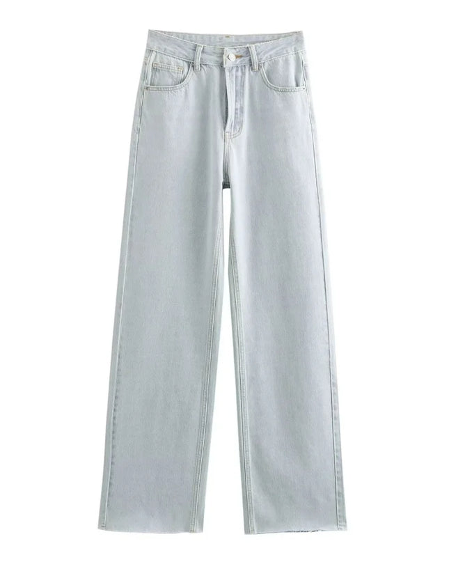 Wide-Leg High-Waist Jeans Women