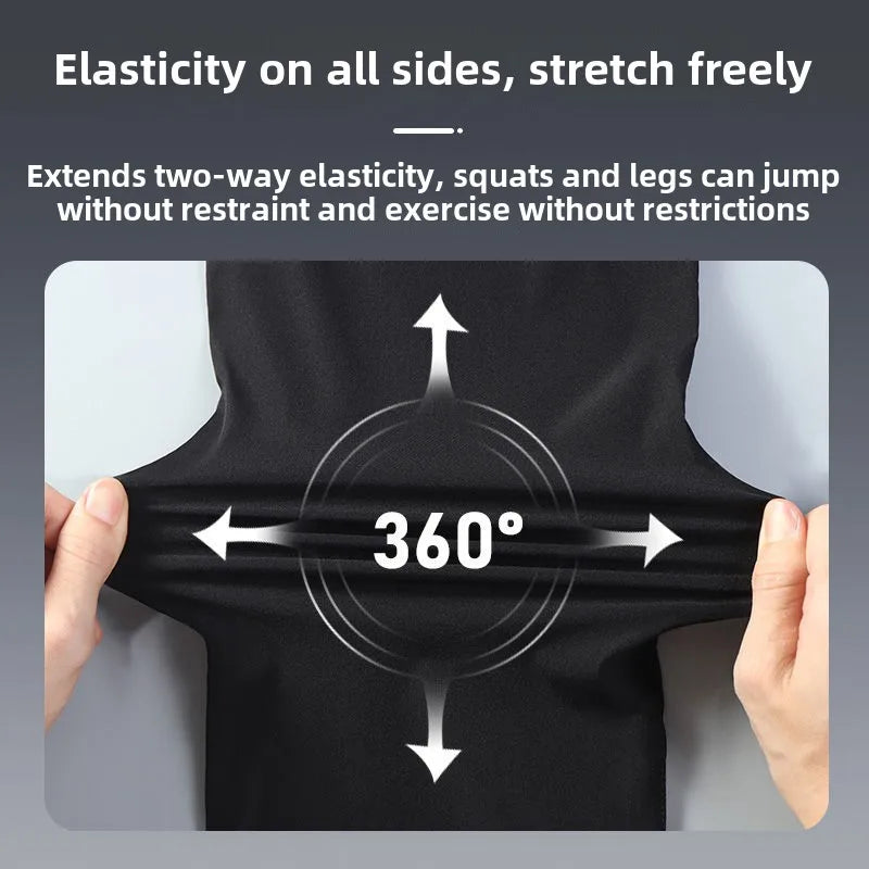 Lightweight Men’s Ice Silk Quick-Dry Straight-Leg Sweatpants-HighTouch