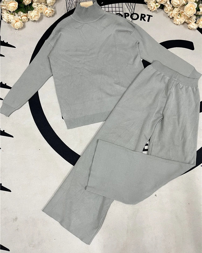 Women’s Knit Turtleneck Tracksuit Set