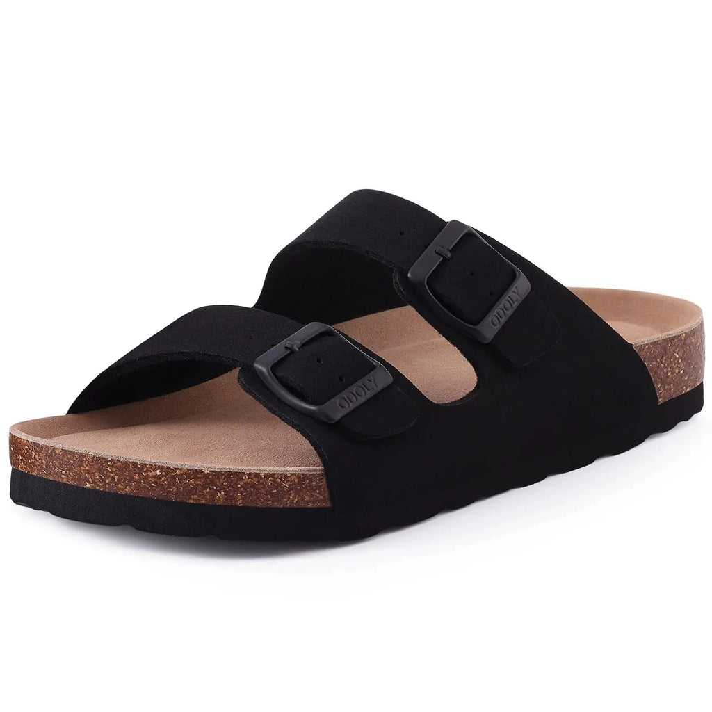 Plush Suede Clogs with Cork Insole – Arch Support for Everyday Comfort-HighTouch