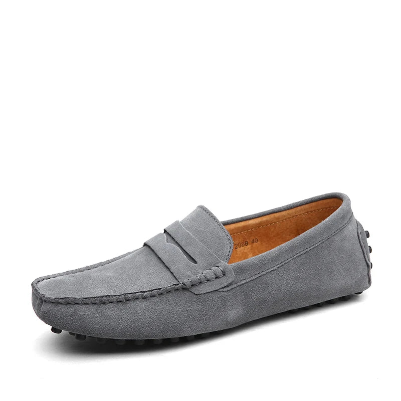 Genuine Leather Slip-On Loafers / Moccasins