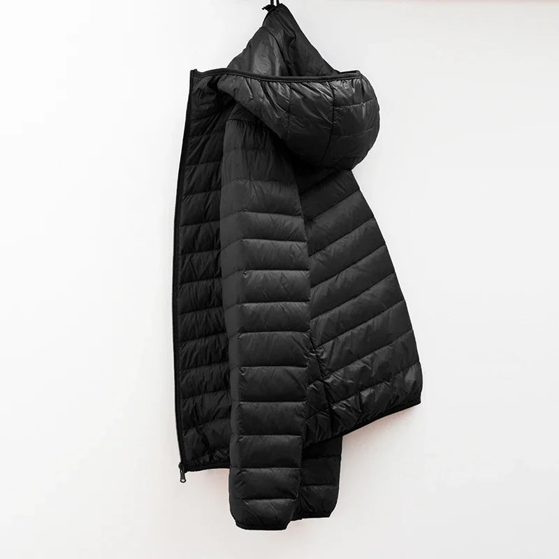 2024 Men's Hooded White Duck Down Winter Coat