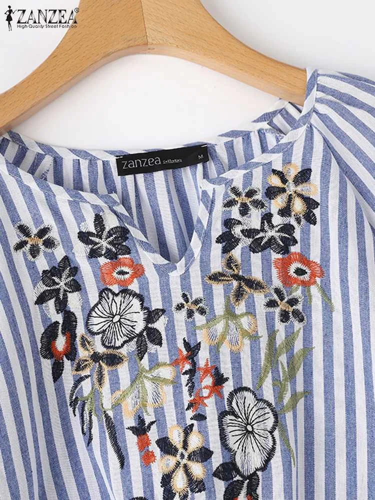 Summer Bohemain Holiday Vintage Floral Pinted Blouse for Women-HighTouch