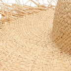 Women’s Wide‑Brim Floppy Straw Beach Hat-HighTouch